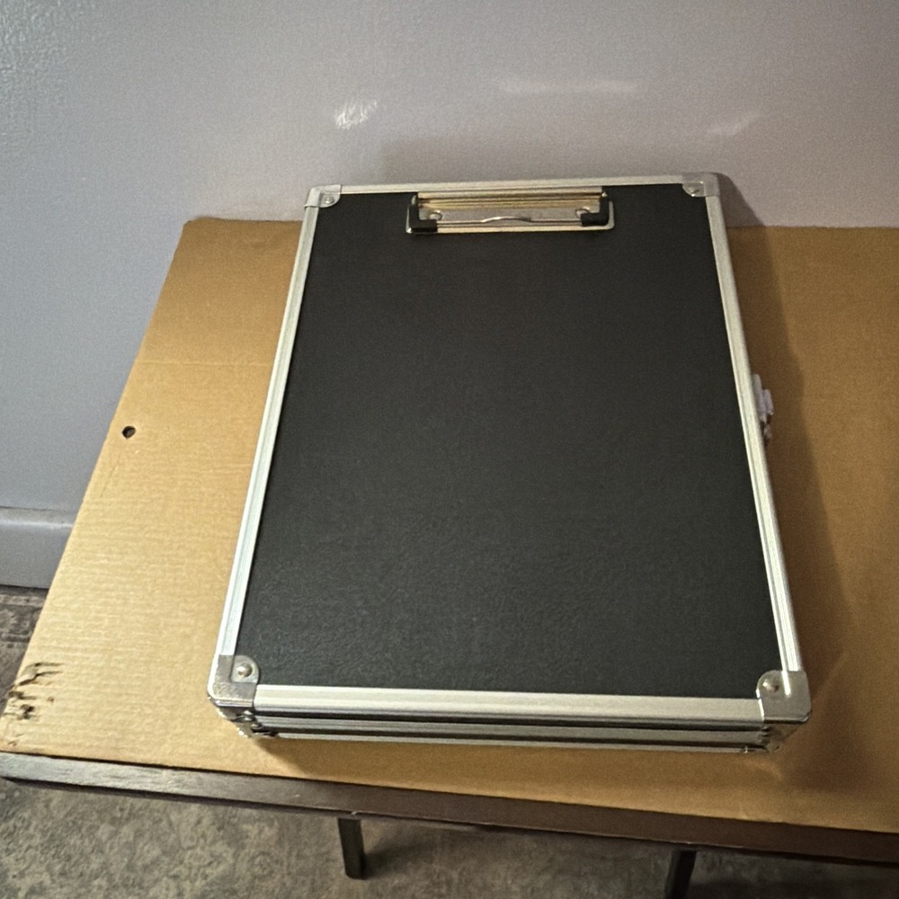 Vaultz Locking Clipboard with Storage - Heavy Duty Metal Clip with Key